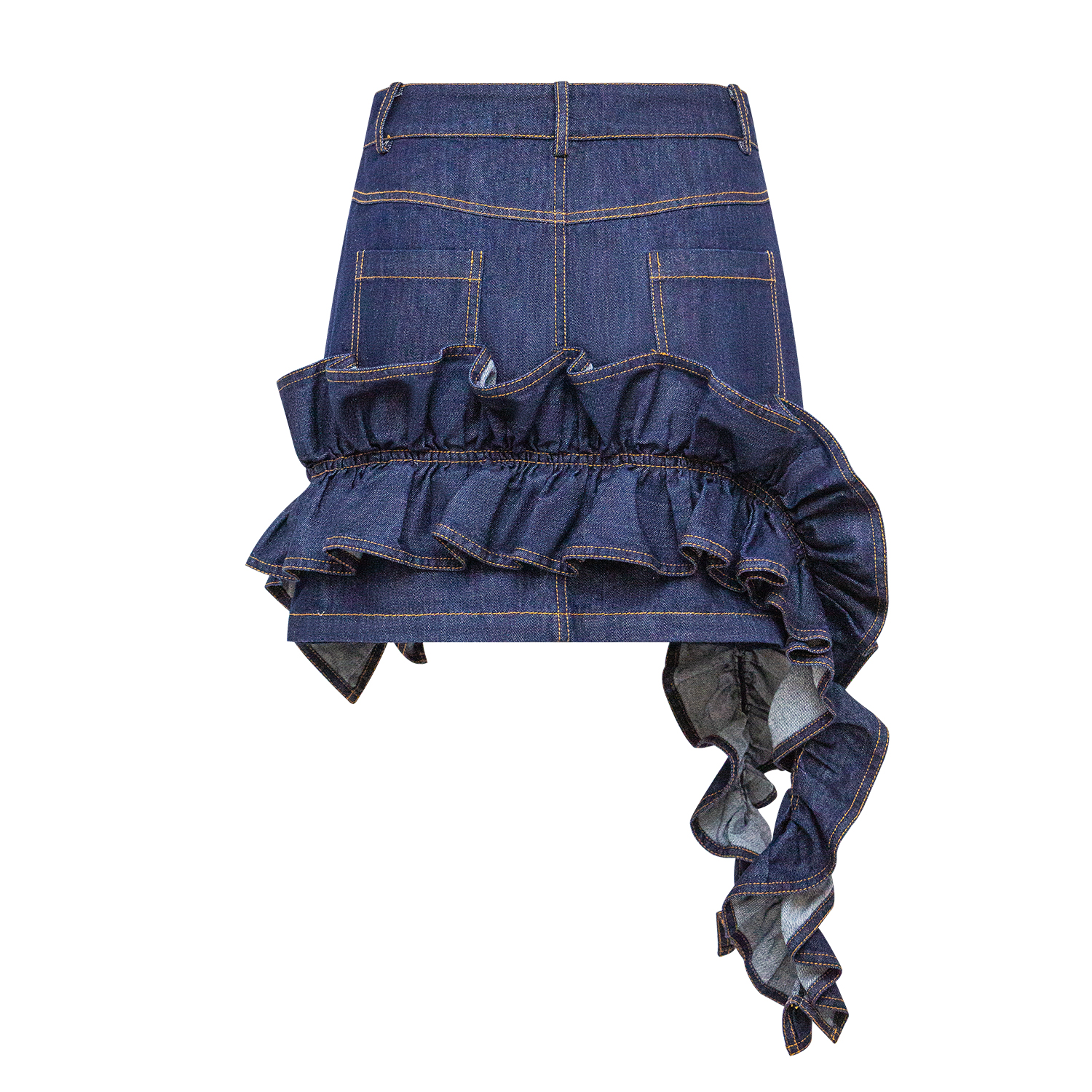 New solid color short denim skirt