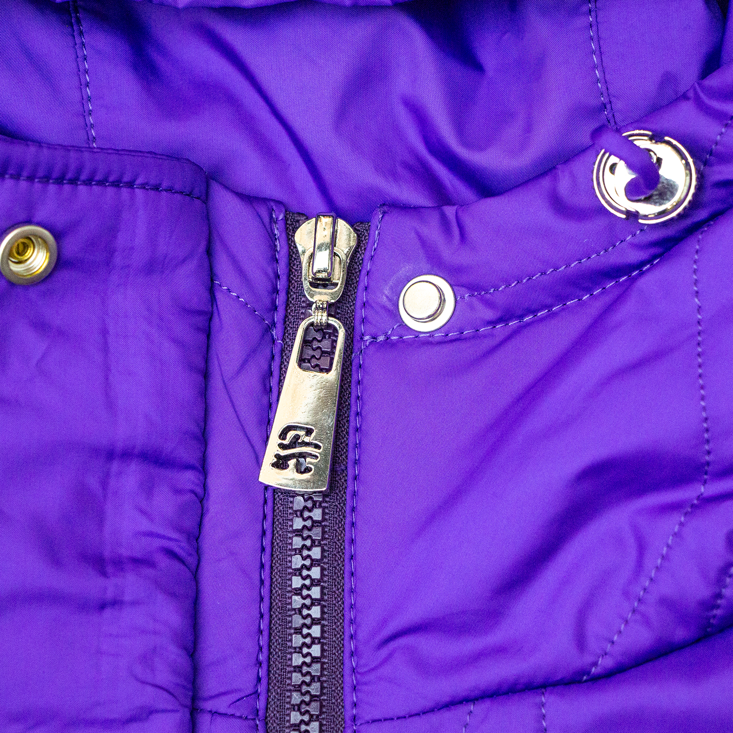 New hooded purple cotton jacket