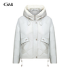 New solid color hooded zipper cotton jacket