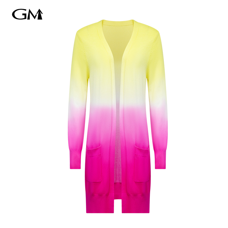 New color blocked knitted cardigan