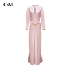 New solid color waist cinching dress
