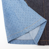 New color blocked denim skirt