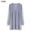 Fashion New Solid V-Neck Dress