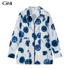 Fashion Women's Flower Print Coat