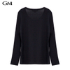 Fashionable women's black patchwork top