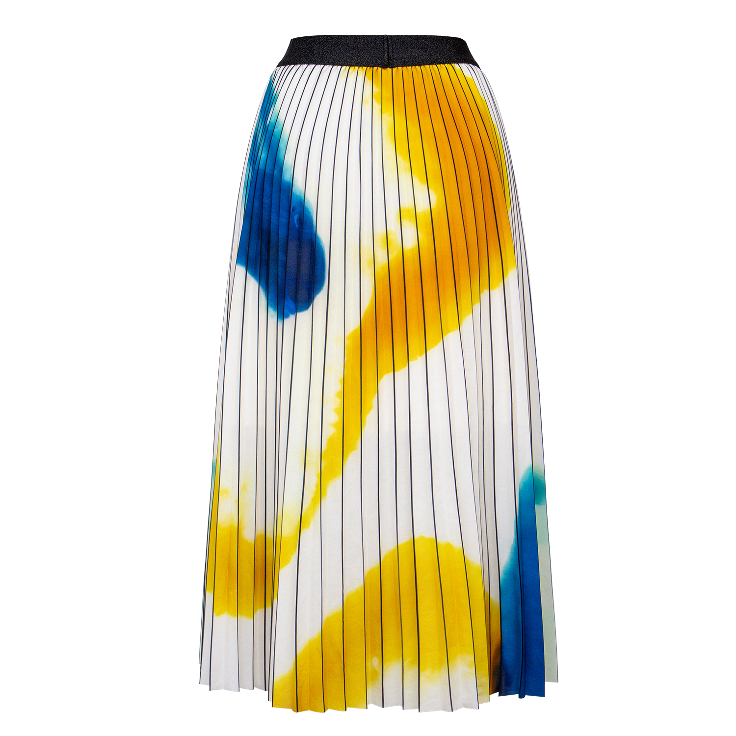 Minimalist printed pleated skirt