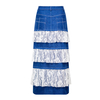 Fashion mesh patchwork denim skirt