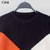 NEW PATCHWORK CREW NECK KNIT TOP