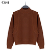 New patchwork design loose knit long sleeved top