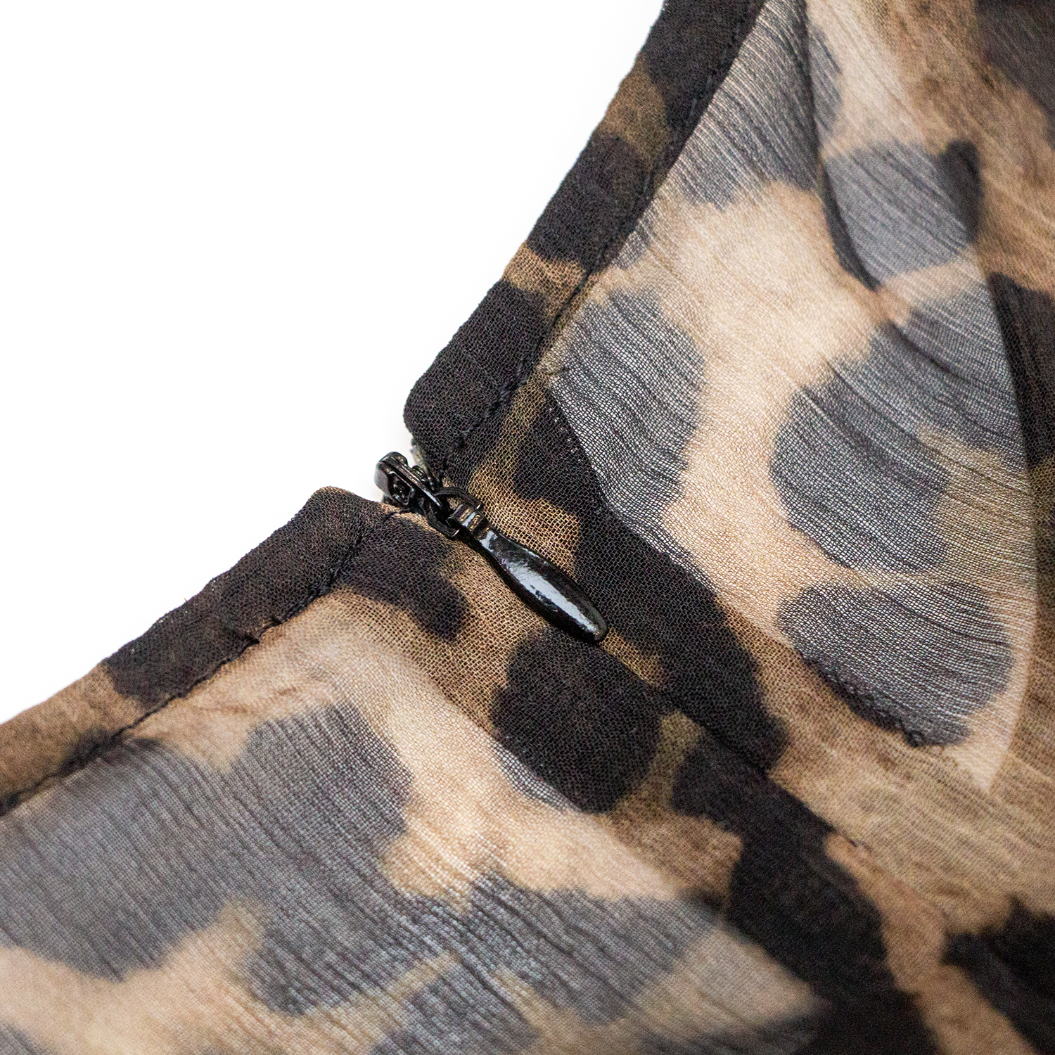 Round neck leopard print dress