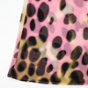 Leopard print round neck backless dress
