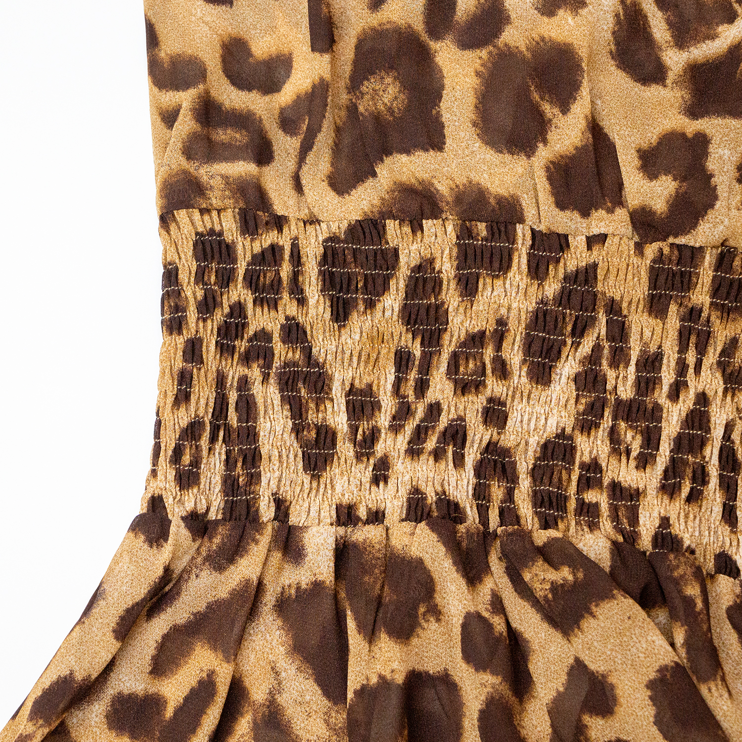 New leopard print V-neck dress