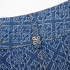 New printed denim skirt