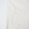 Summer ripped straight leg five quarter jeans