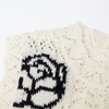 New Rose Printed Hollow Knitted Tank Top