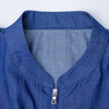New zipper solid color denim jacket