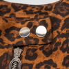 New stand up collar zipper leopard print jacket