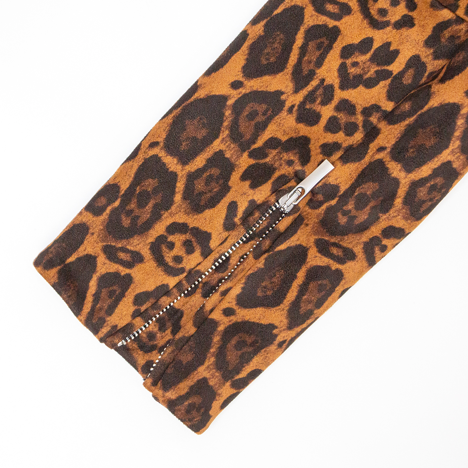 New leopard print zipper jacket