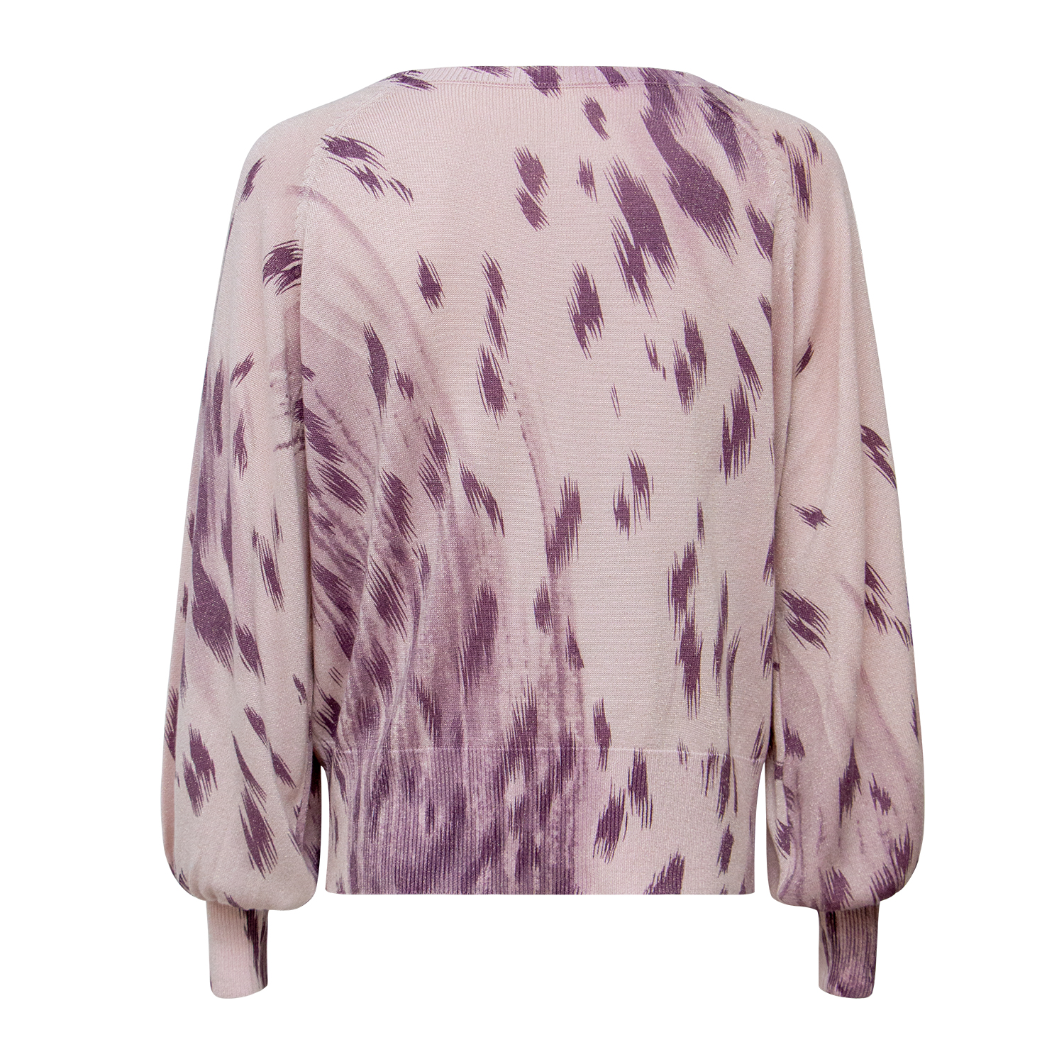 New round neck printed knit top