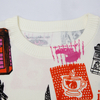 Fashionable lady graffiti printed knitted top