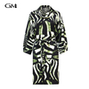 Fashionable high neck zebra print dress