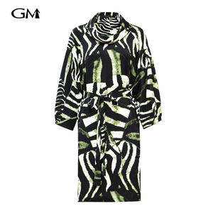 Fashionable high neck zebra print dress