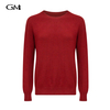 New jujube red round neck woolen sweater