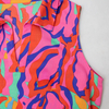 Fashionable new color abstract printed V-neck dress