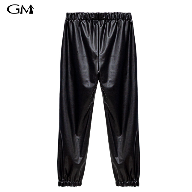 New PU leather black pants