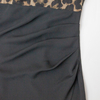 Round neck leopard print dress