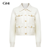 New minimalist and versatile single breasted PU leather jacket