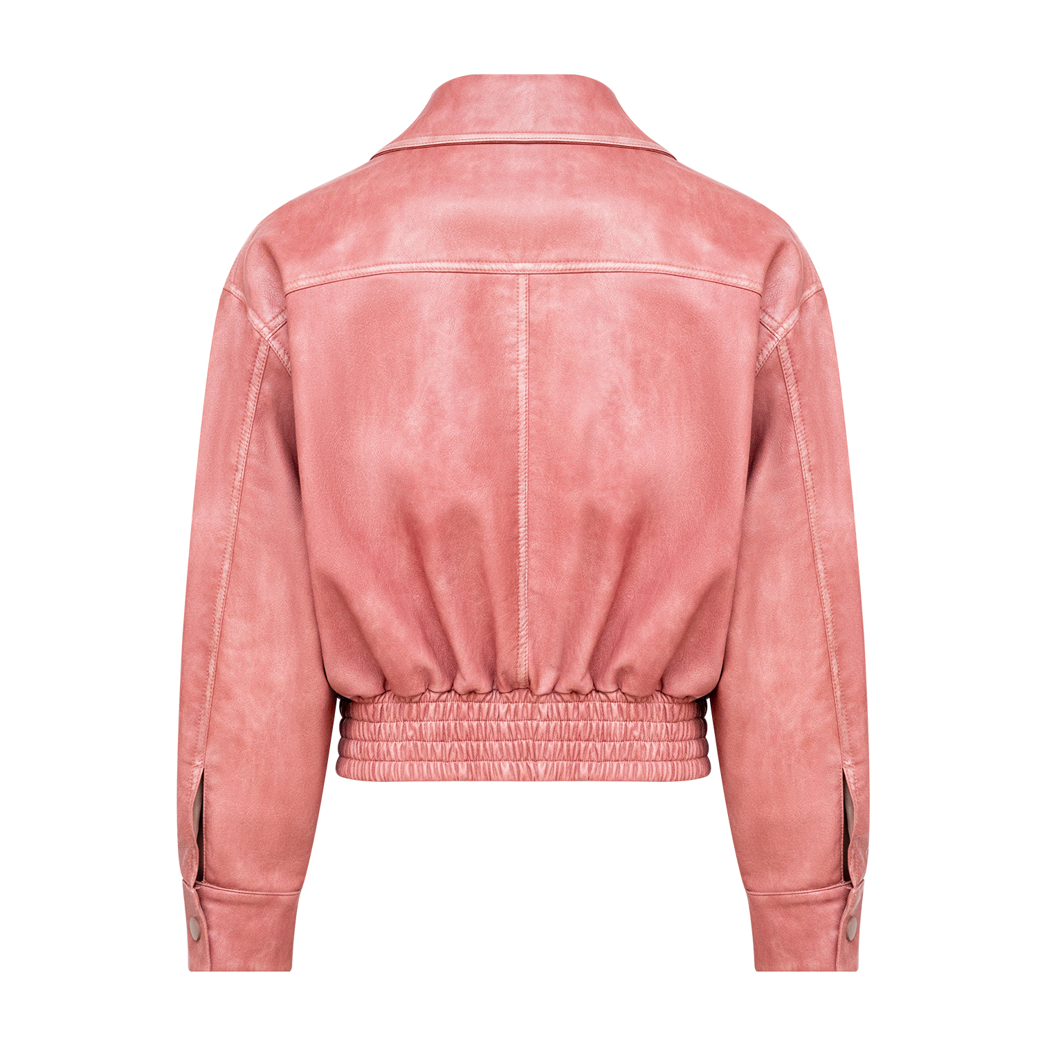 New solid color V-neck zipper jacket