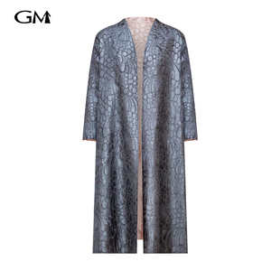 Grey mid length cardigan jacket