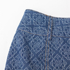 New printed denim skirt