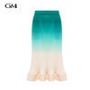 New round neck gradient two-piece set