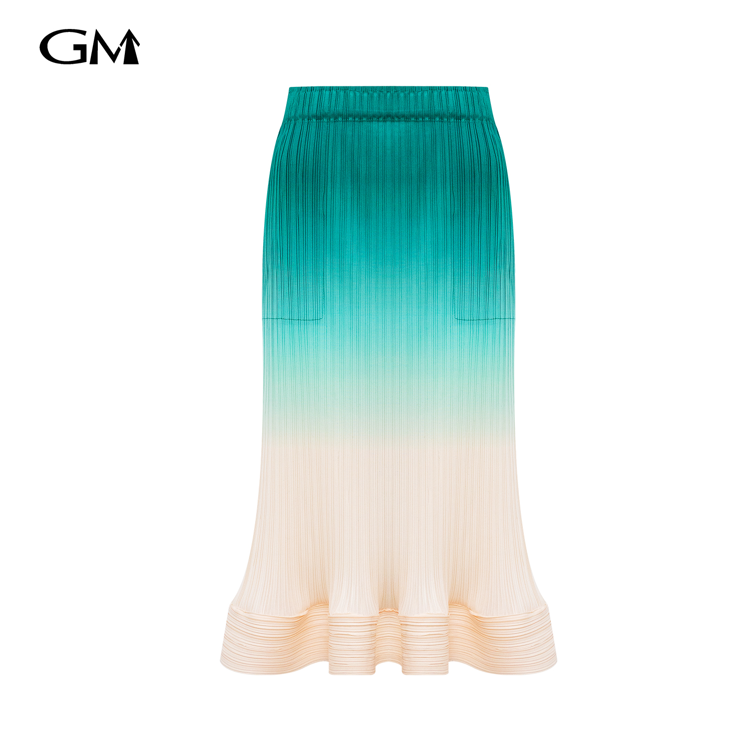 New round neck gradient two-piece set