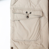 Fashionable contrasting diamond grid loose hooded cotton jacket