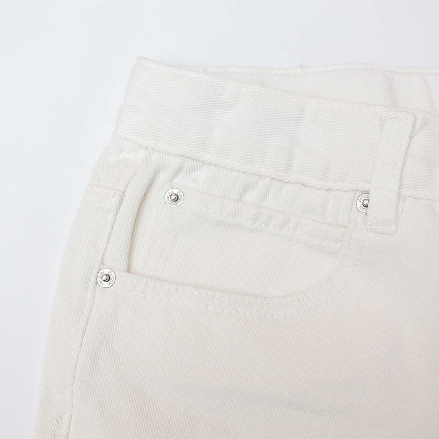 Summer ripped straight leg five quarter jeans