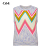 New color blocked knitted vest