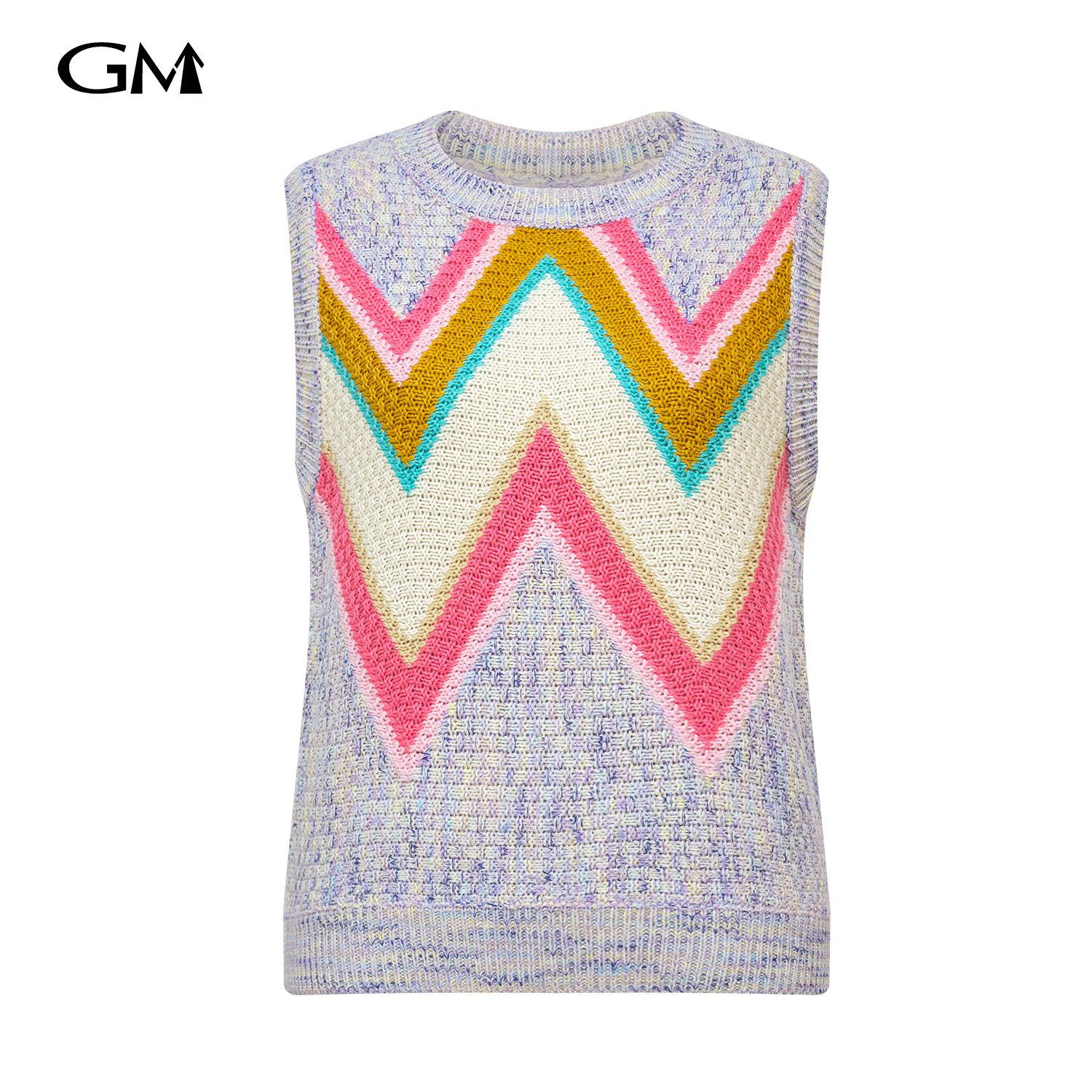 New color blocked knitted vest