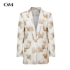 Fashionable three-dimensional embroidered V-neck jacket