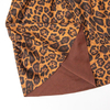 New leopard print patchwork denim skirt