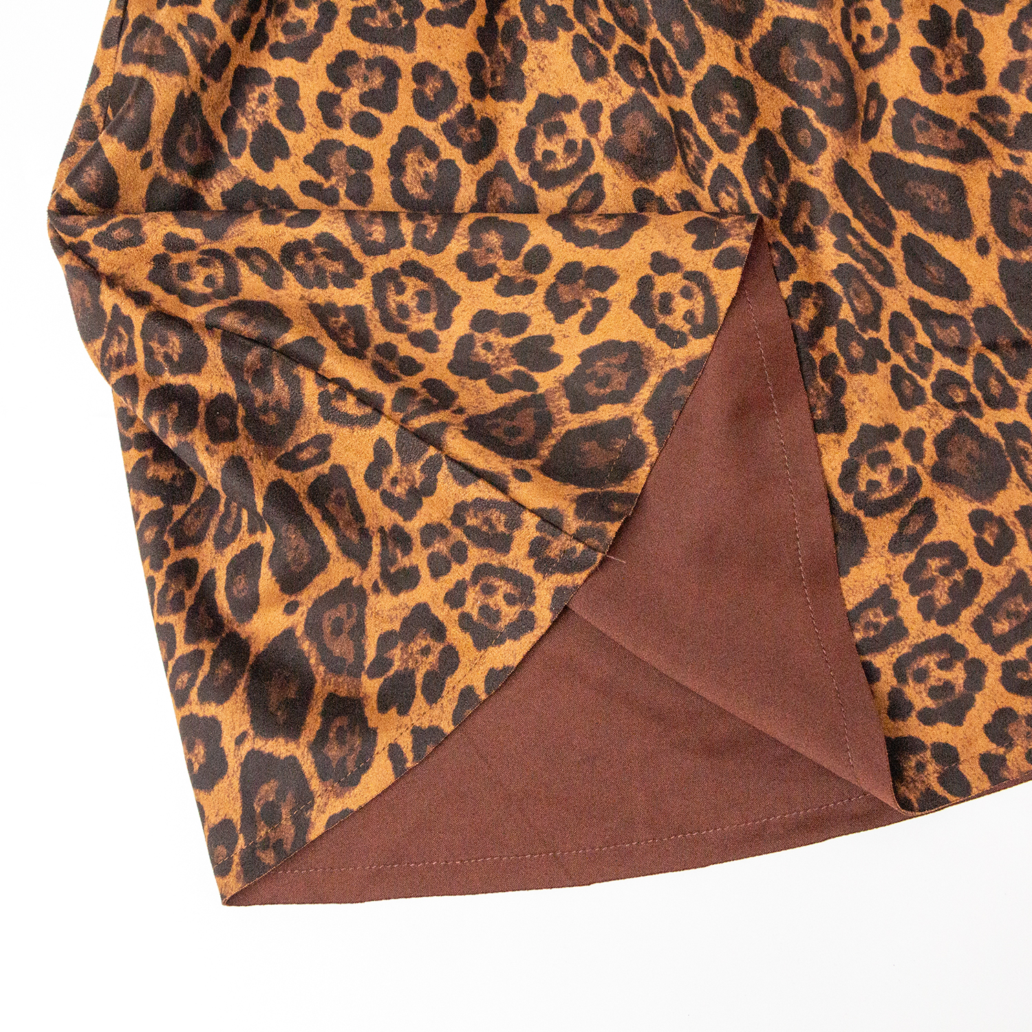New leopard print patchwork denim skirt