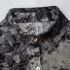 Fashionable ink print medium length slim fit shirt