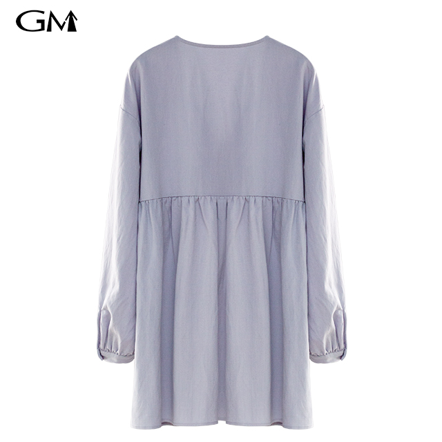 Fashion New Solid V-Neck Dress