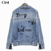 NEW LETTER PRINTED DENIM COAT