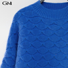 New Lantern Sleeve Fish Scale Loose Knitted Top