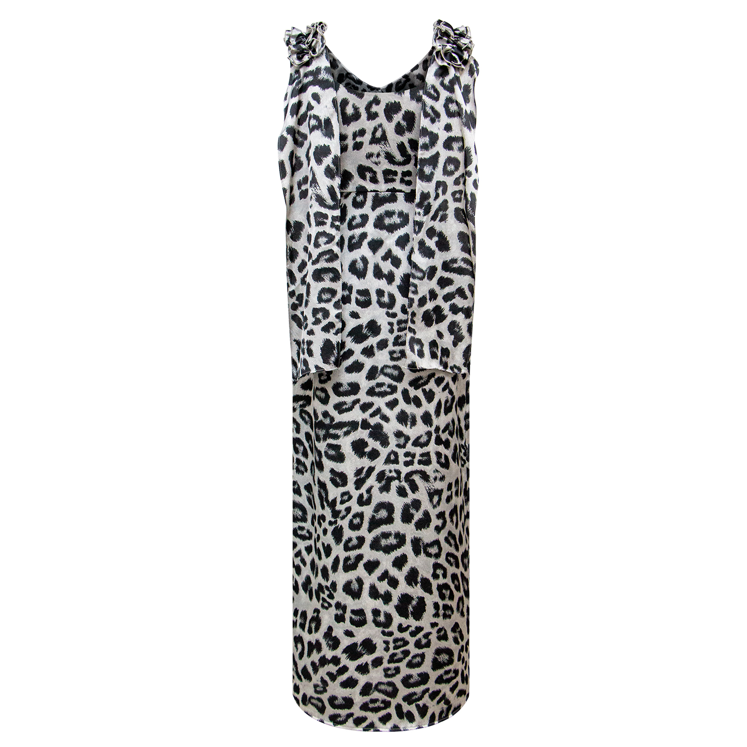 Fashionable leopard print slim fit dress