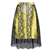 Fashionable women's snake patterned patchwork lace skirt