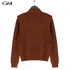 New patchwork design loose knit long sleeved top